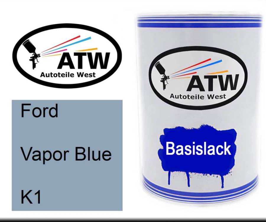 Ford, Vapor Blue, K1: 500ml Lackdose, von ATW Autoteile West.